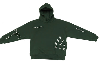 Baby pink, Dark green and Navy blue, Oversized hoodies