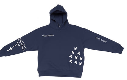 Baby pink, Dark green and Navy blue, Oversized hoodies